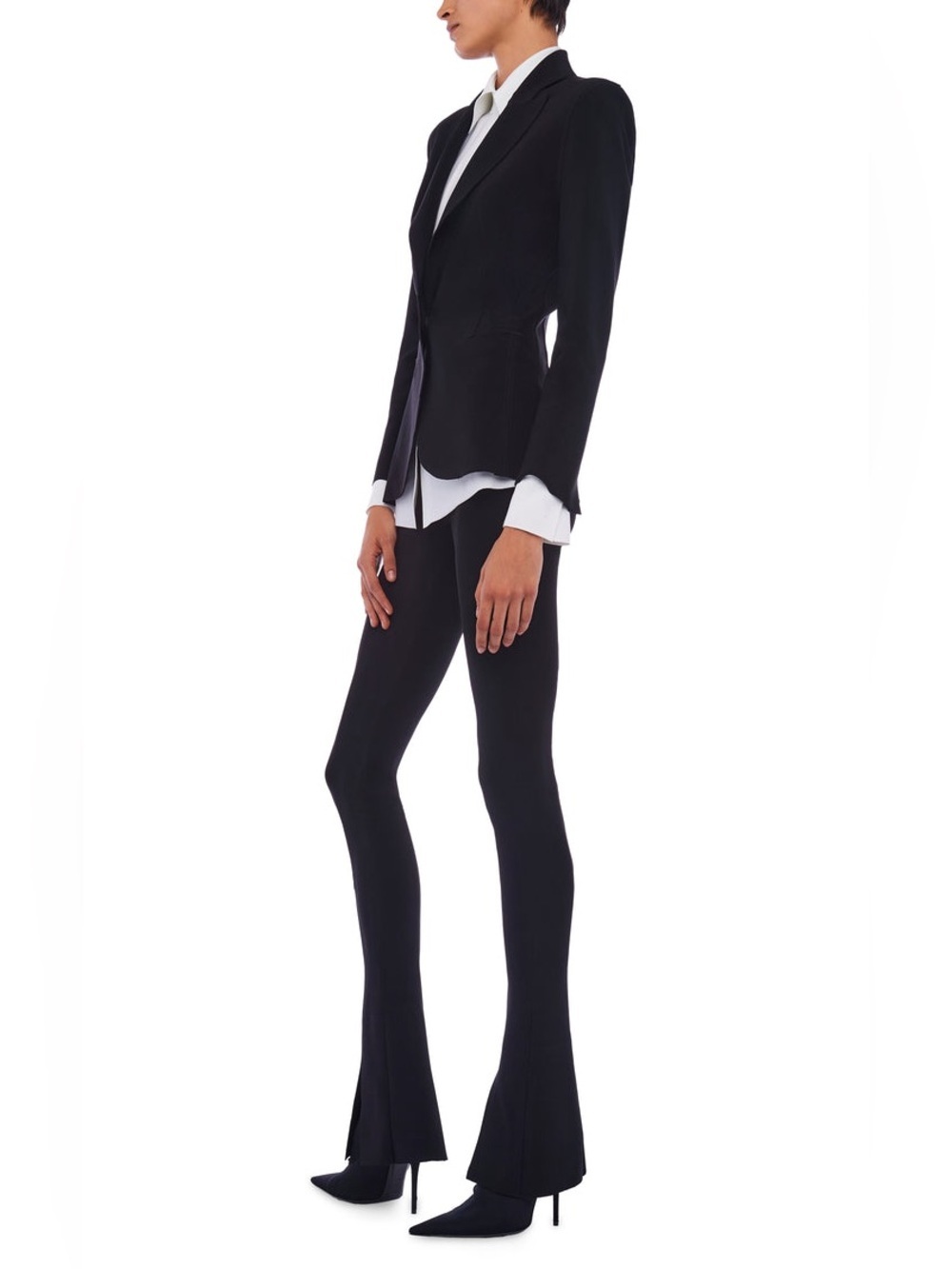 Norma Kamali Spat Legging $195 Split Hem flare Pants BRAND NEW size S